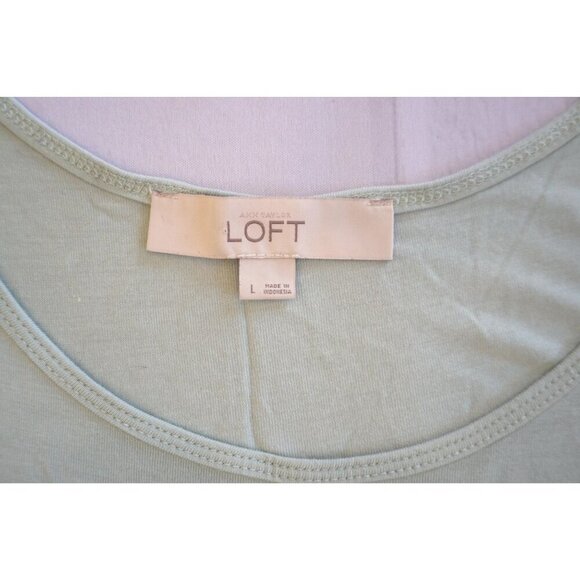 Ann Taylor LOFT Light Green Tank Top - Size L - Picture 3 of 6